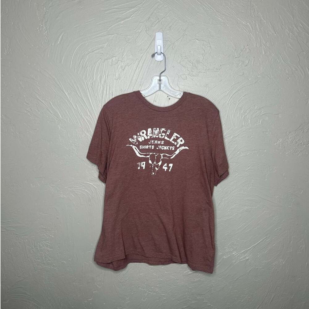 Stylish Wrangler Longhorn Graphic Tee - Women's Size XXL Brown